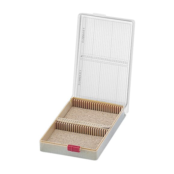 プレパラートボックス(透明フタ) 50枚用 24-3900-01 東京硝子器械 PB-50K(50マイヨウ)