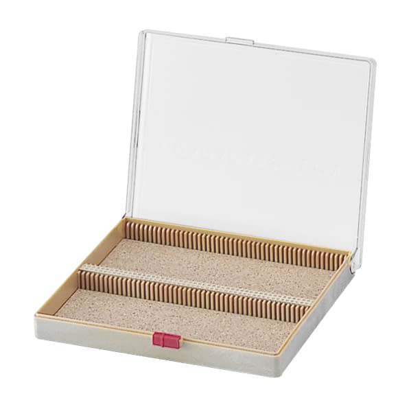 プレパラートボックス(透明フタ) 100枚用 24-3900-02 東京硝子器械 PB-100K(100マイヨウ)