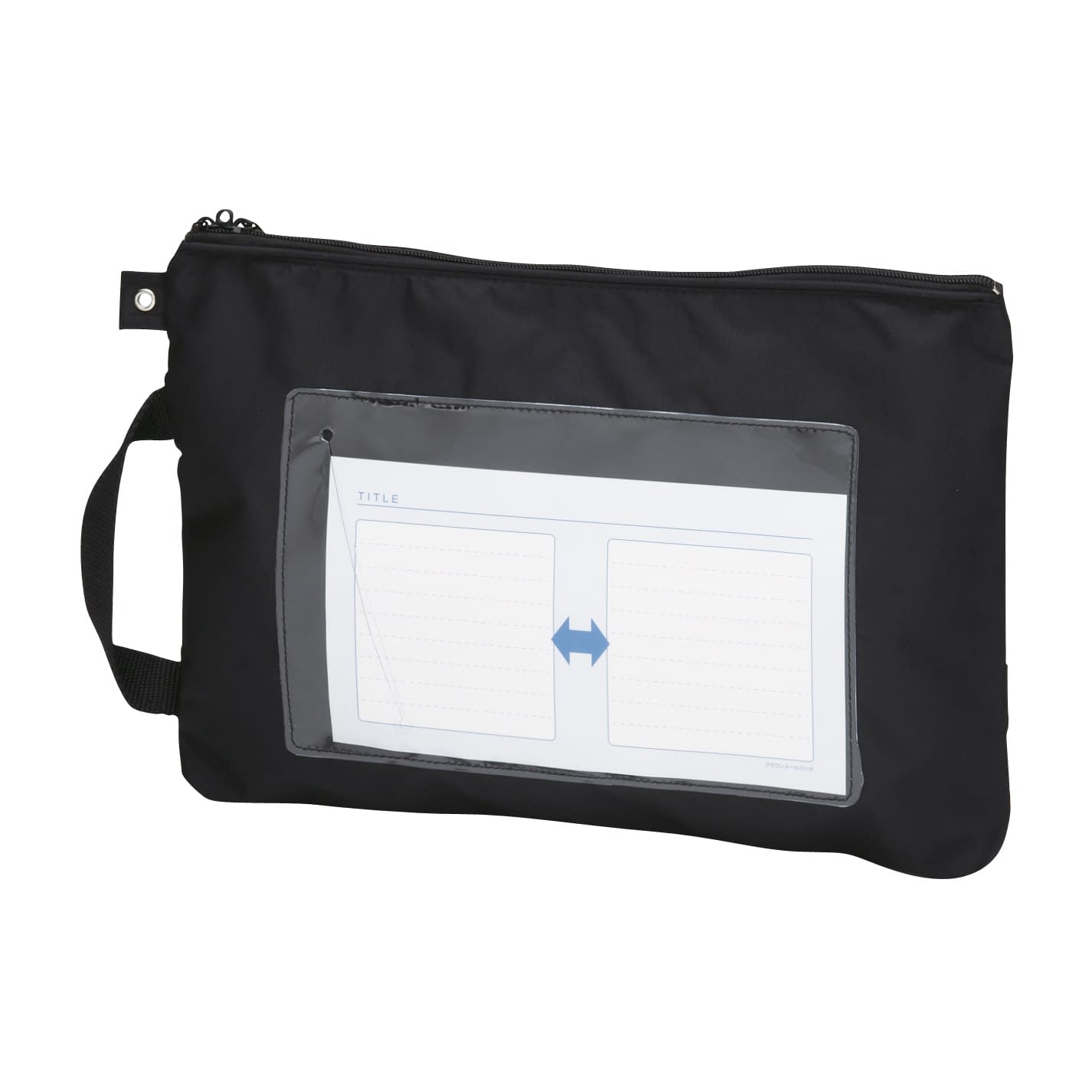 メールバッグ(短辺取っ手付) A4 24-4305-0001 ブラック クラウン CR-ME04(A4)