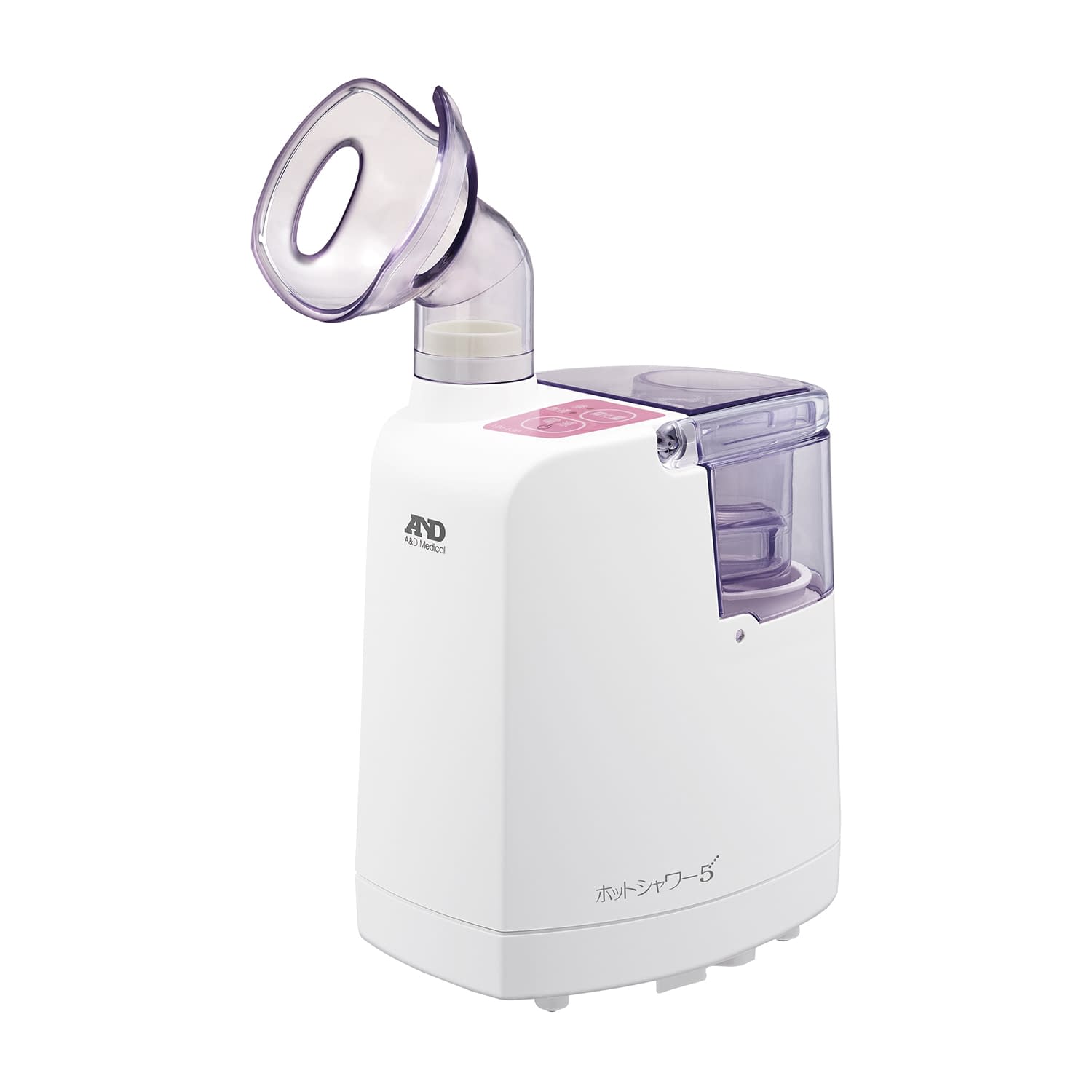 超音波温熱吸入器 ホットシャワー5 吸入器(スチーム) 24-4551-00 エー・アンド・デイ UN-135-P(ピンク)