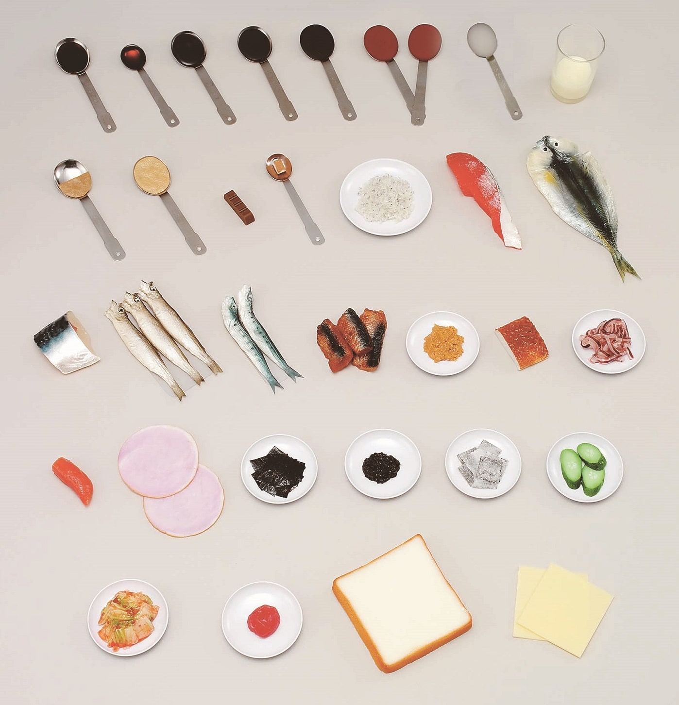 減塩食指導用モデル(32品セット) 32品セット(磁石付) 24-4511-00 イワイサンプル 65-A(ジシャクツキ)