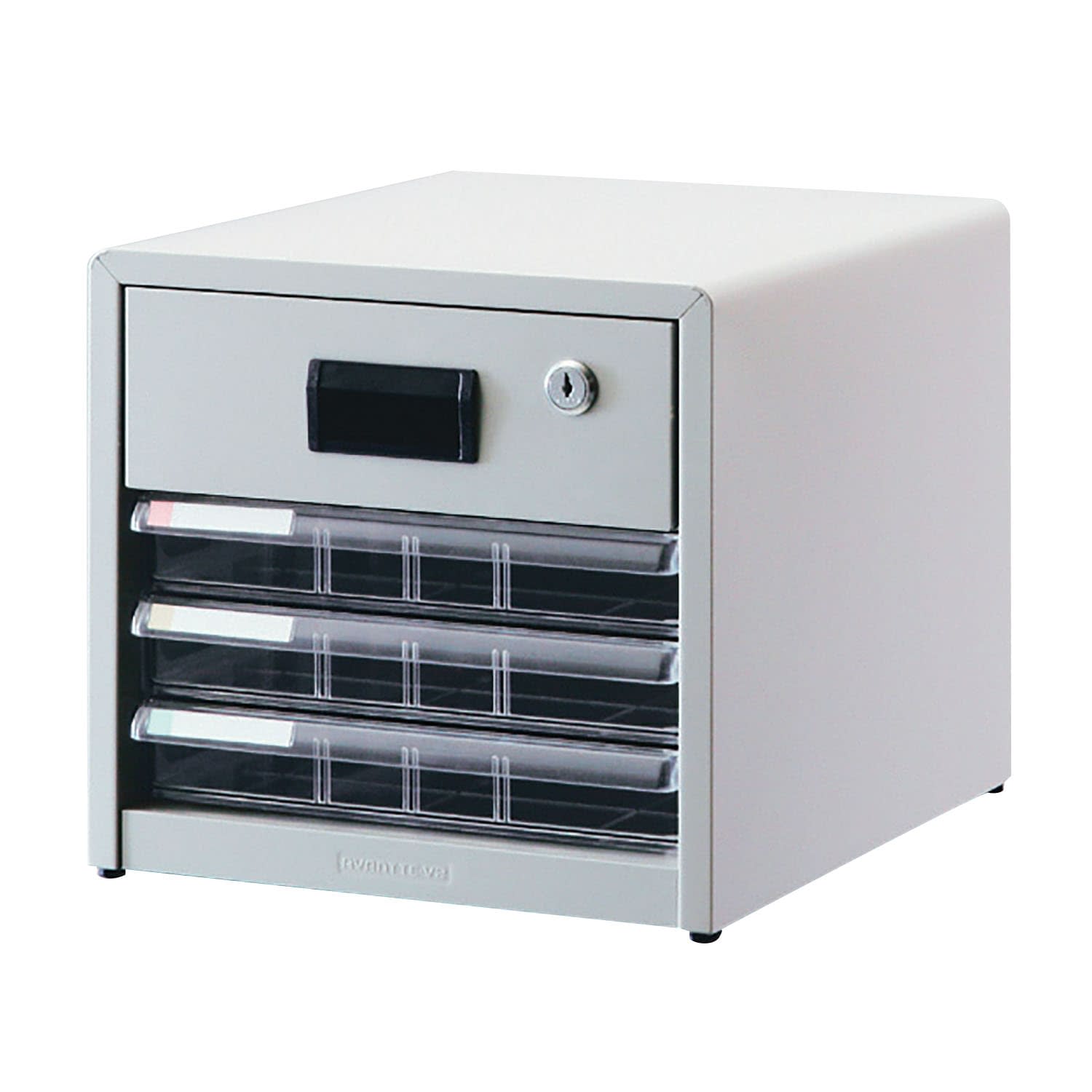 アバンテV2レターケース(浅3鍵付1 24-4357-00 ナカバヤシ AL-R4(ニューグレー)