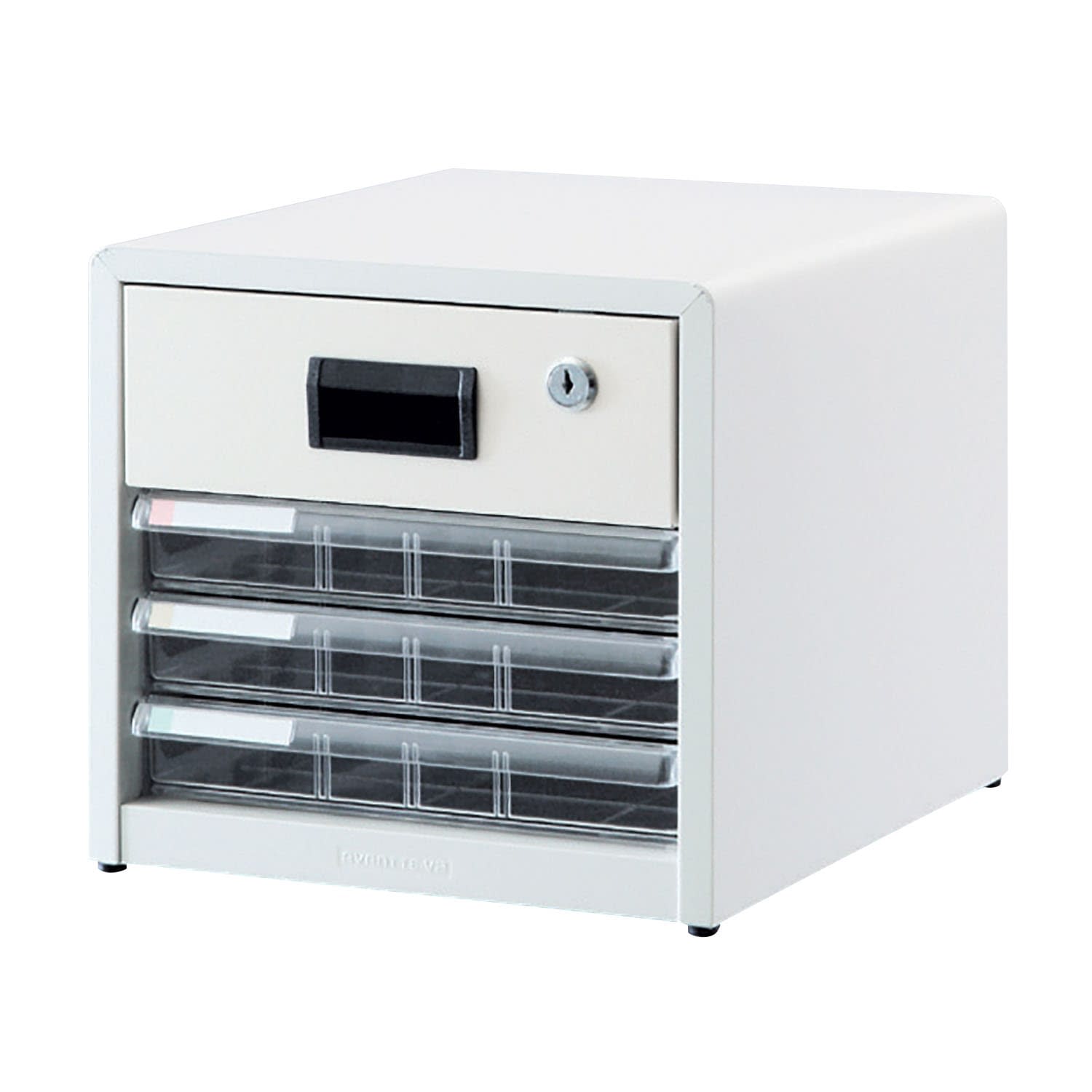 アバンテV2レターケース(浅3鍵付1 24-4357-01 ナカバヤシ AL-R4(ホワイト)