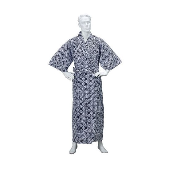 スタンダードガーゼねまき(紳士) 紳士用 介護ねまき 24-4620-02 コベス NO.38(L)