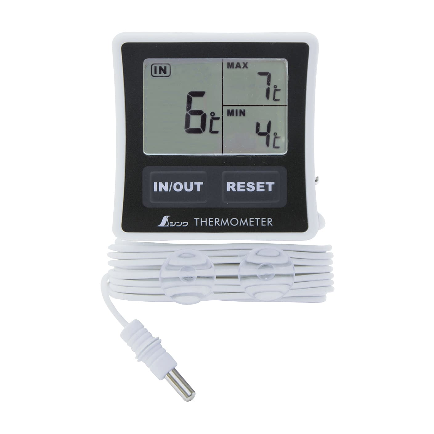 冷蔵庫用デジタル温度計A 24-4725-00 シンワ測定 73042