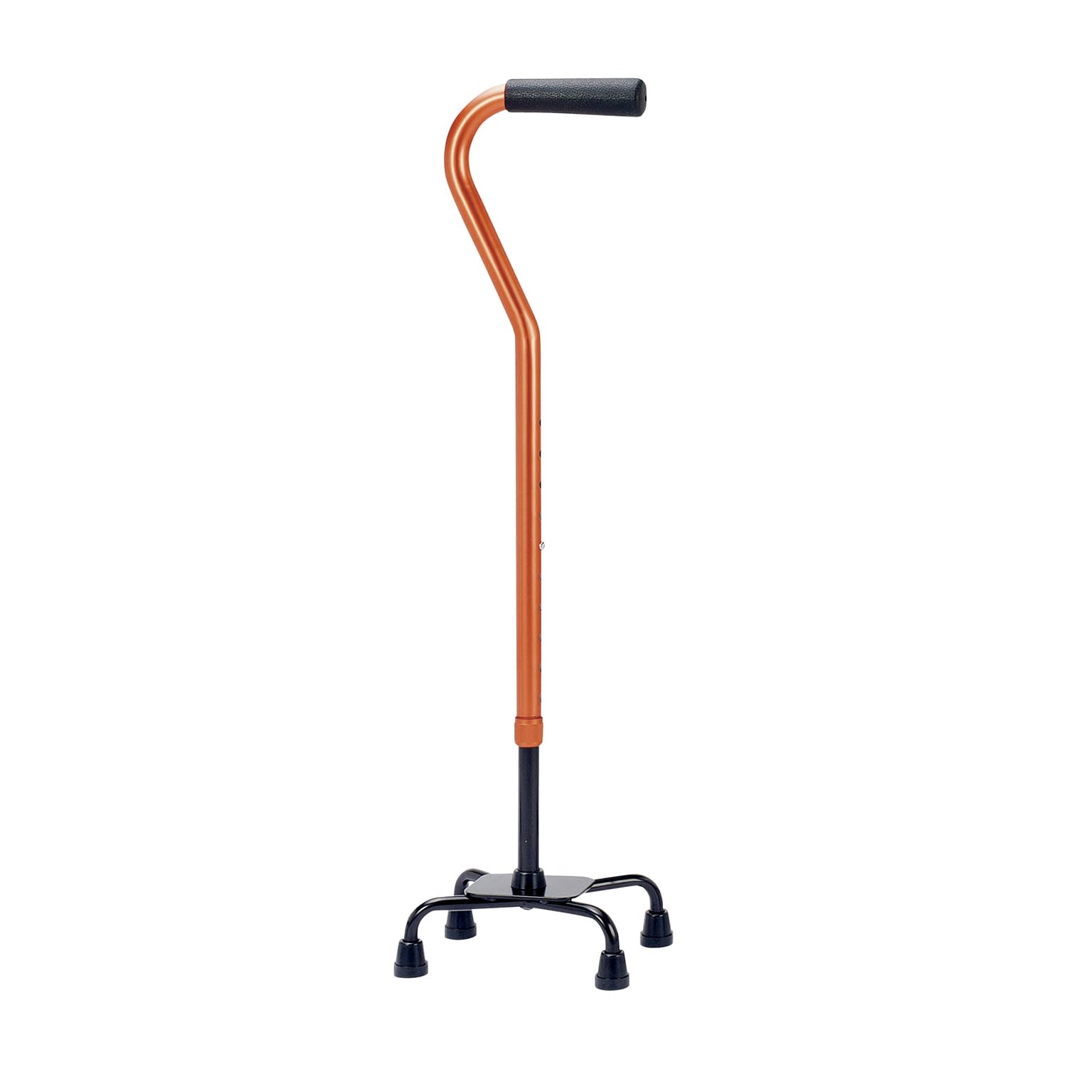 アルミ製4点支柱杖 ステッキ(四点杖) 24-4688-01 イチゴイチエ AQ-30OR(オレンジ)