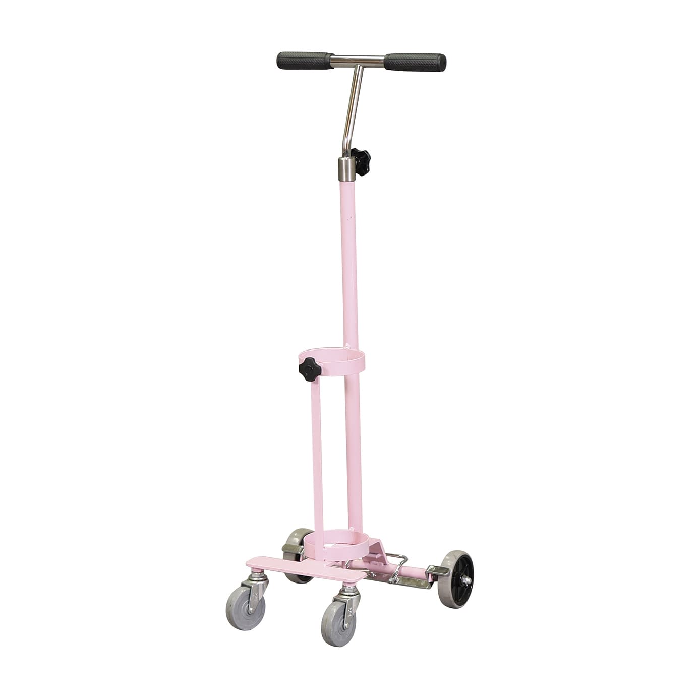 ストッパー付ボンベカートSD 500L(1本用) 24-5116-03 久喜製作所 KBC-SSD(ピンク)