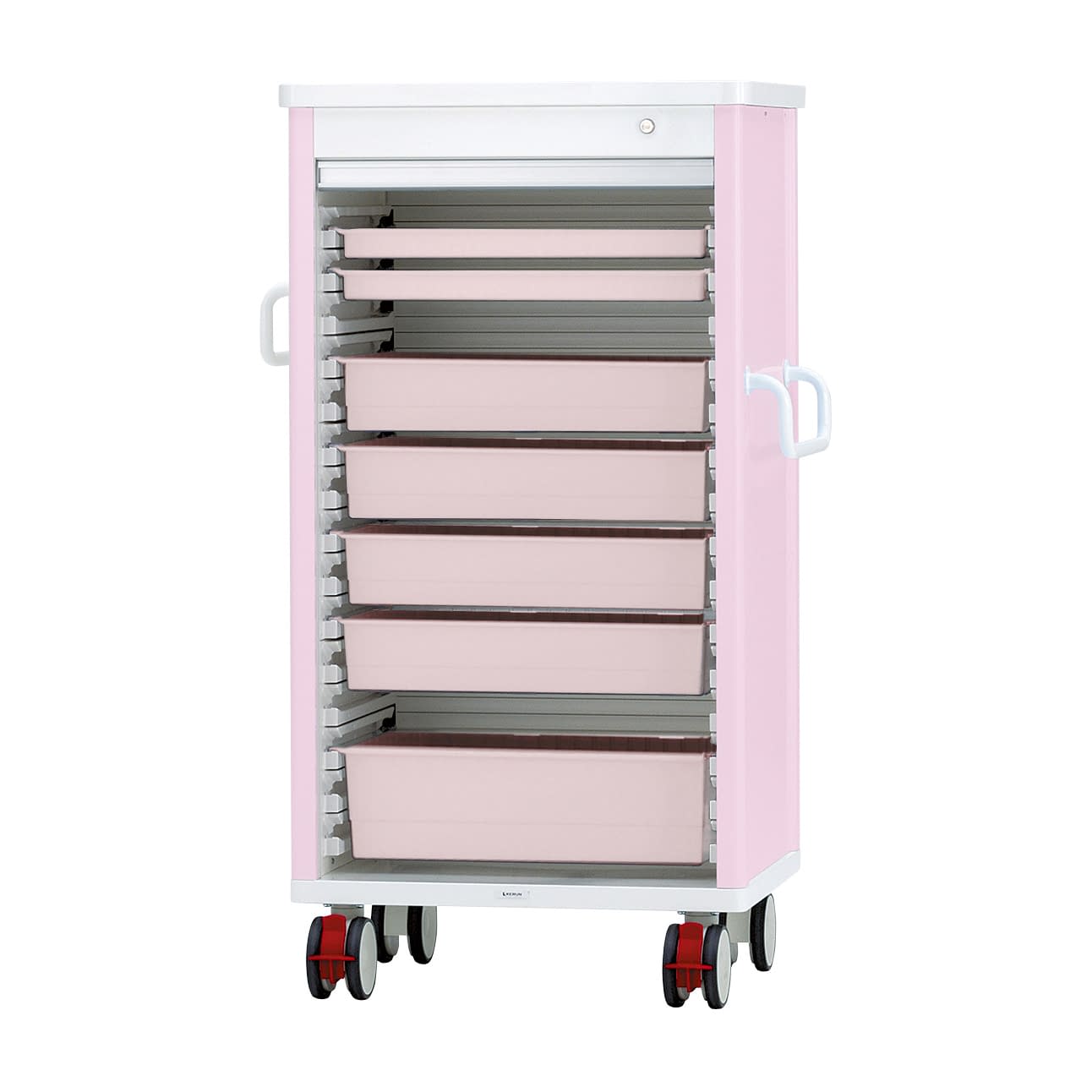 テイスウカート(シャッター)シングル キャビネット 24-5300-0202 ピンク ケルン KK-220-03SET(ピンク)