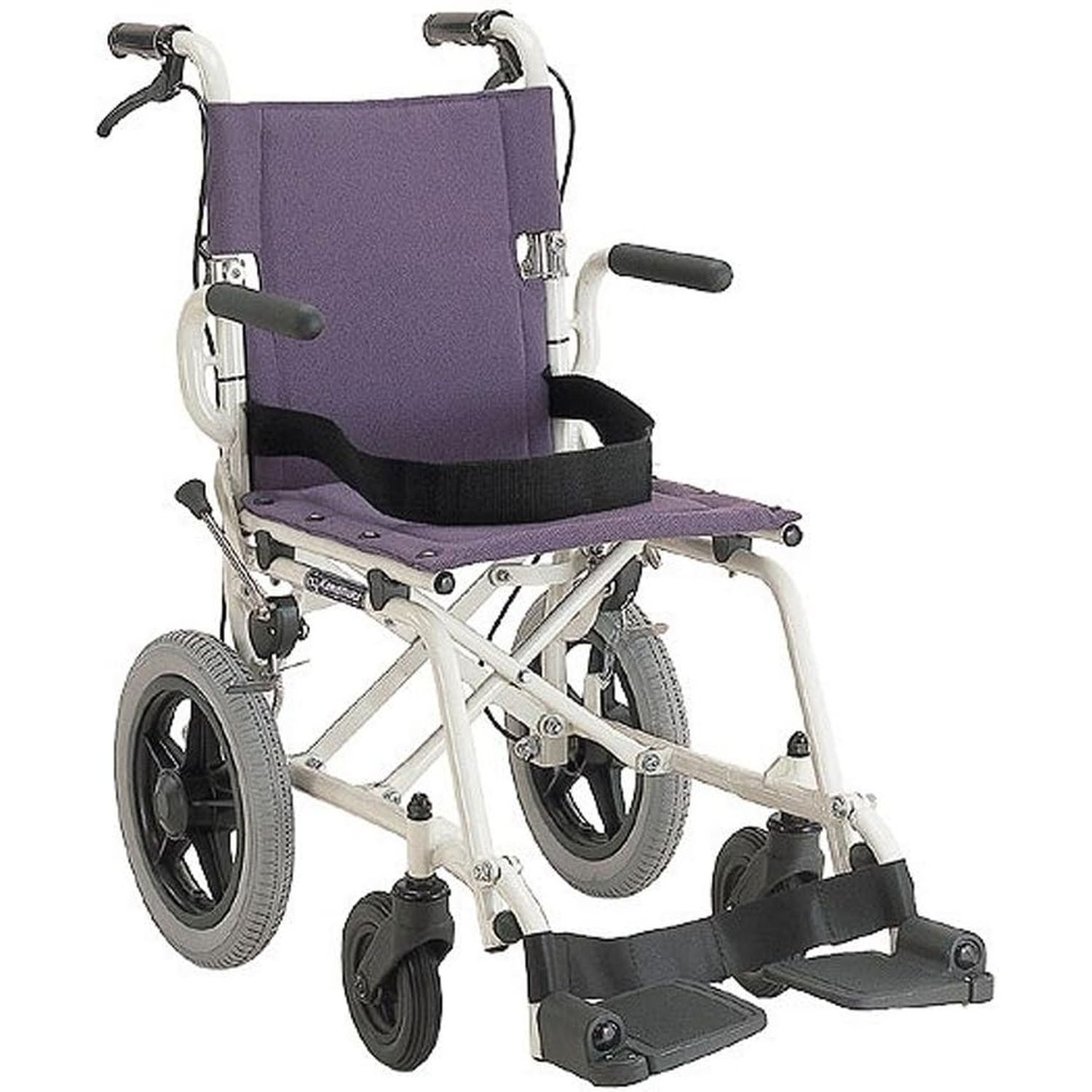 カワムラサイクル 介助用車いす 旅ぐるま KA6 No.80（プラム） 車いす 旅ぐるま(アルミ製) 24-4861-0001 プラムNo．80 カワムラ