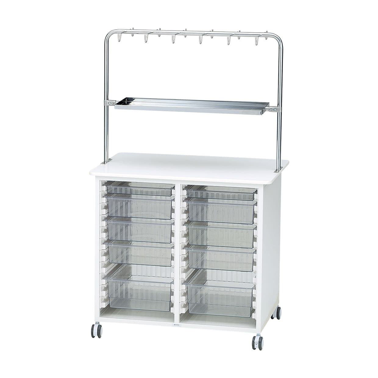 ワーキングテーブル両面タイプ(架台付 オープンタイプ 24-5102-0001 透明 ケルン KC-720-01S(オープンタイプ