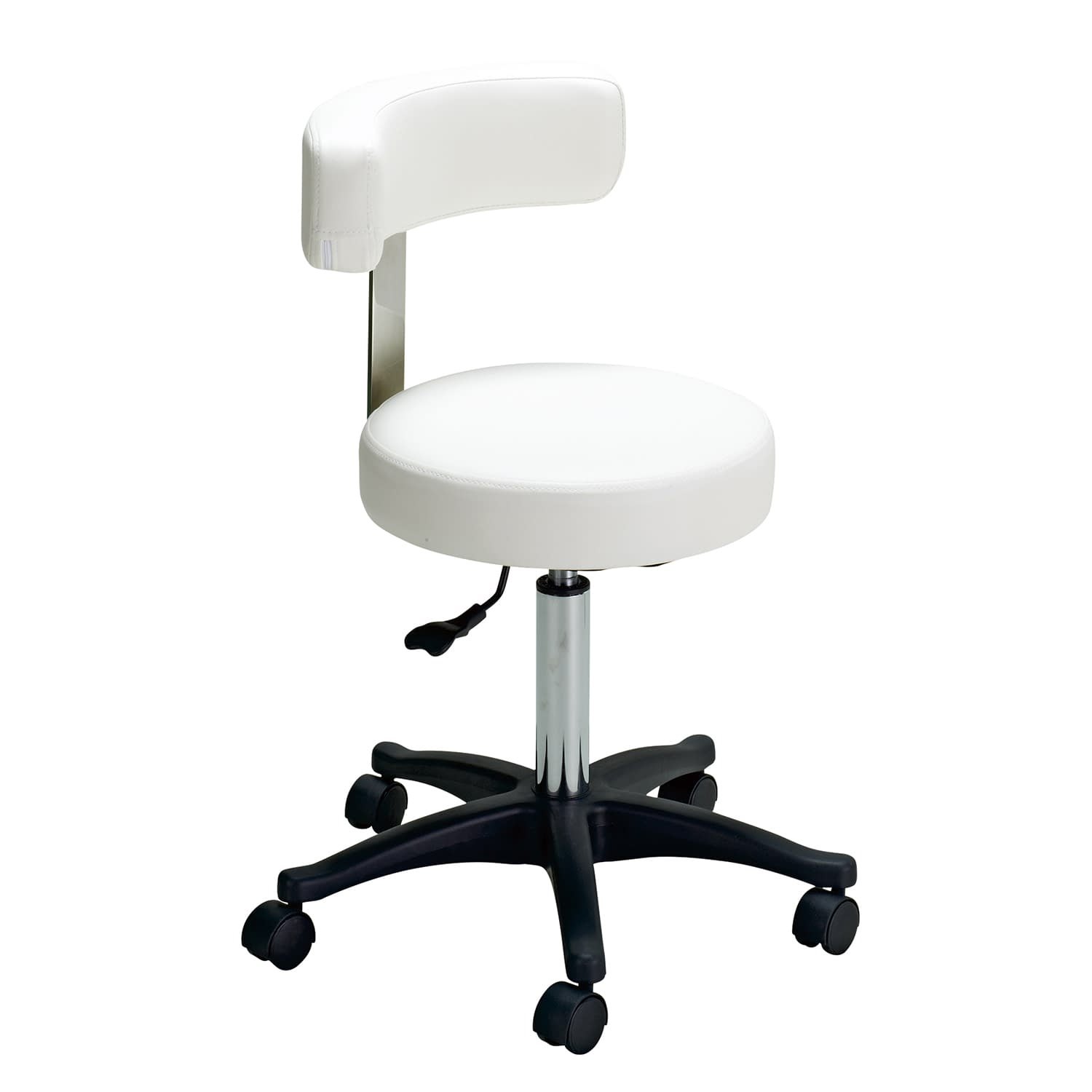 マツヨシSNナースチェア(背付) 椅子 24-5251-00 MATSUYOSHI SN-CH008W(ホワイト)