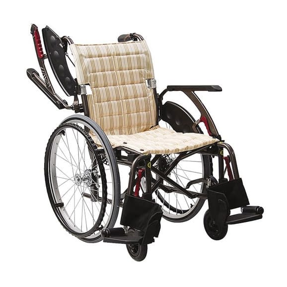 車いす(自走用)ウェイビットプラス 自走用 24-4858-0002 カフェモカNo.95 カワムラサイクル WAP22-40S(ソフトタイヤ)
