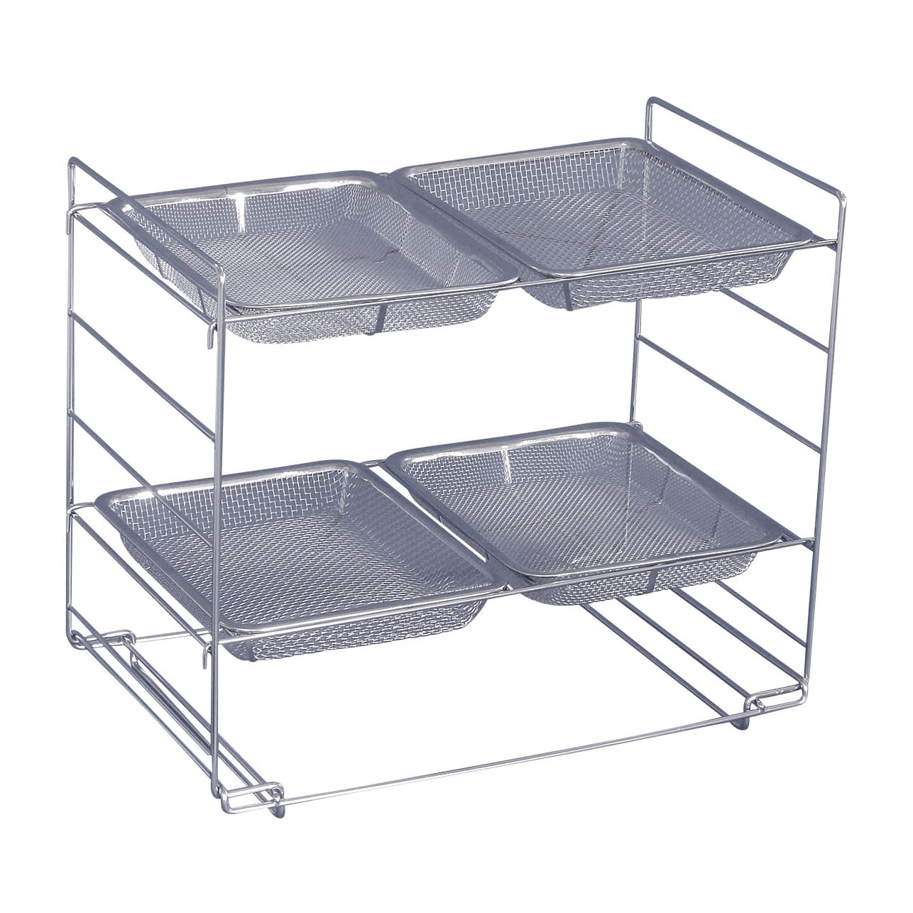 網バット用乾燥棚(棚2枚・2段) 24-5331-01 三和化研工業 W425XD200XH380MM