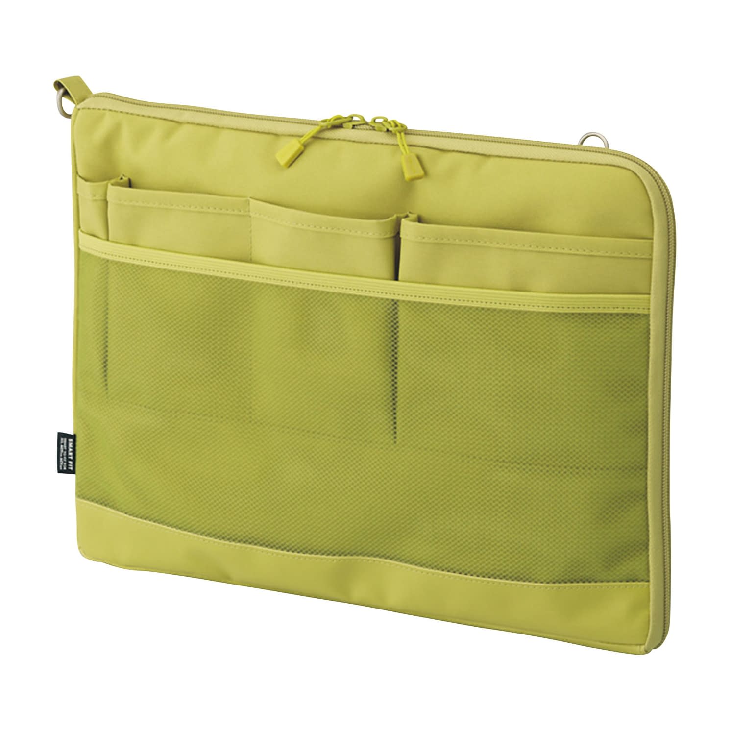 バッグインバッグ(ヨコ型)A4 トートバッグ 24-5566-01 LIHITLAB． A7681-6(イエローグリーン)