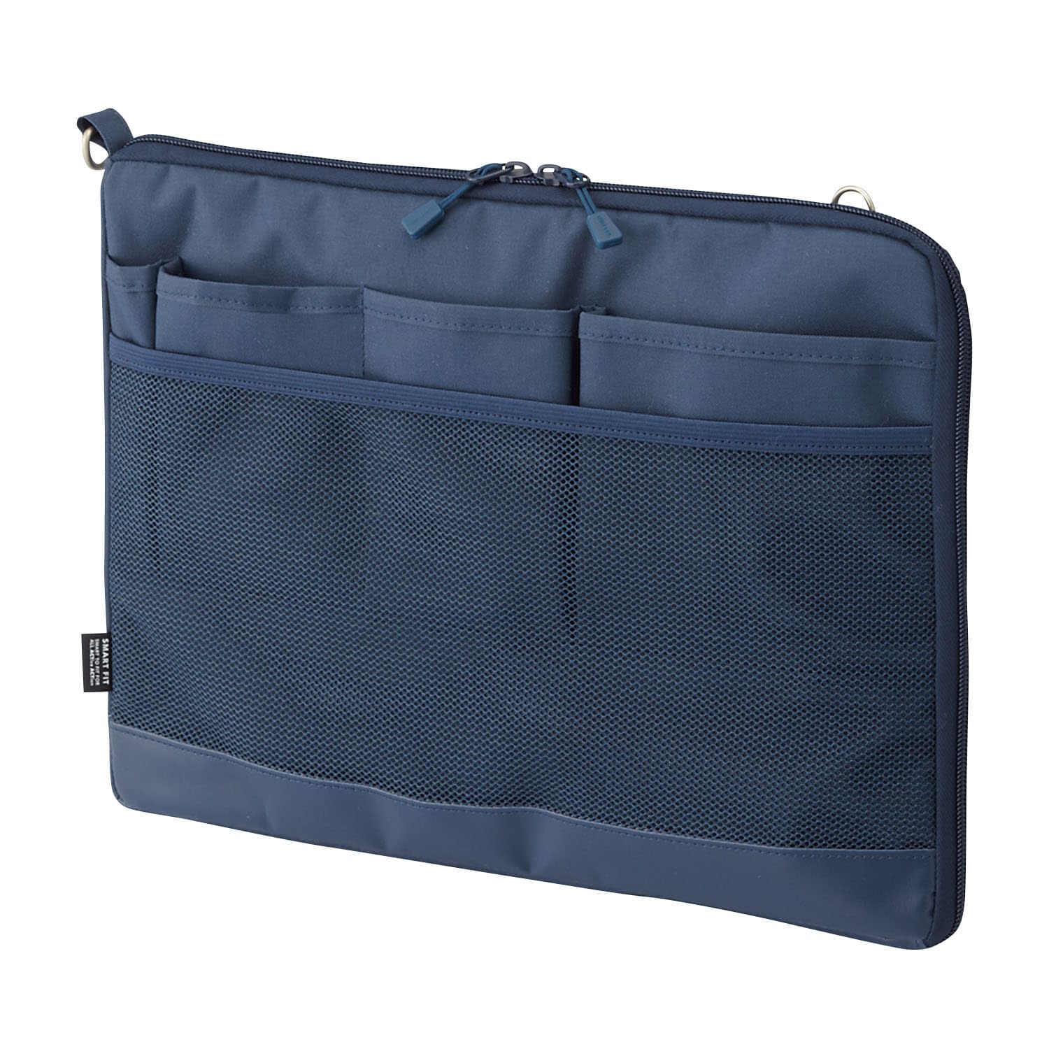 バッグインバッグ(ヨコ型)A4 トートバッグ 24-5566-02 LIHITLAB． A7681-11(ネイビー)