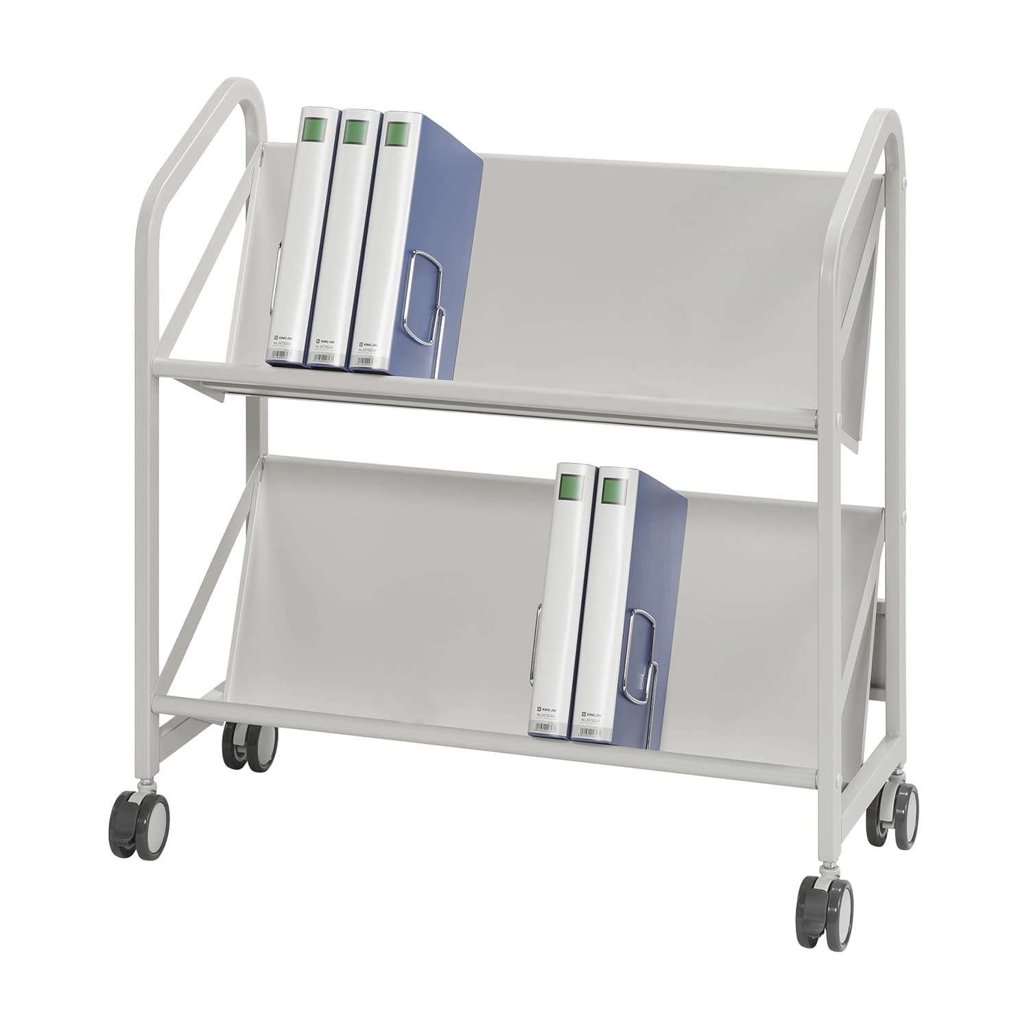 ファイルサポートワゴン(2段) 24-5607-02 クラウン CR-FSW280-W