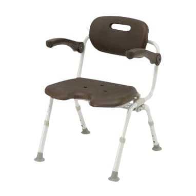 シャワーチェアワイドSPU型折りたた U型 シャワーチェア 24-4891-02 パナソニックエイジフリー PN-L41621BR(モカブラウン)