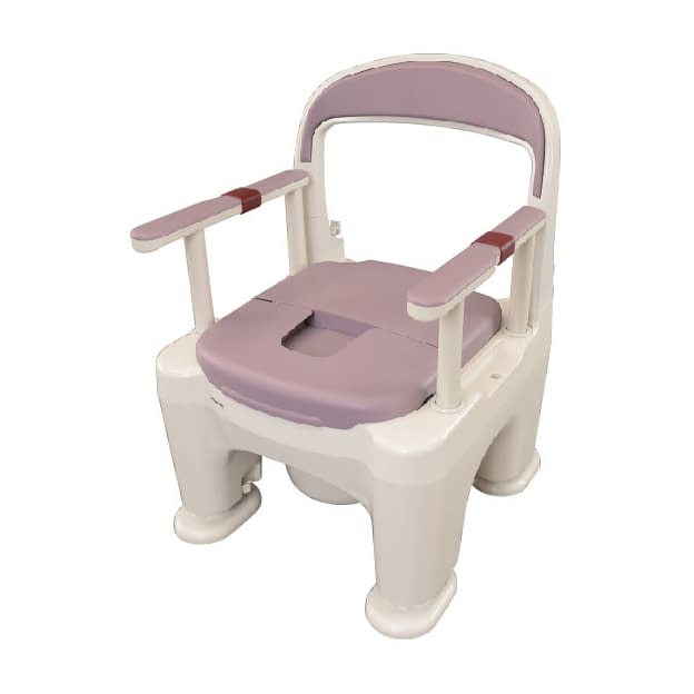 ポータブルトイレラフィーネ(ソフト) ソフト便座 24-4908-03 パナソニックエイジフリー PN-L30202V(パープル)