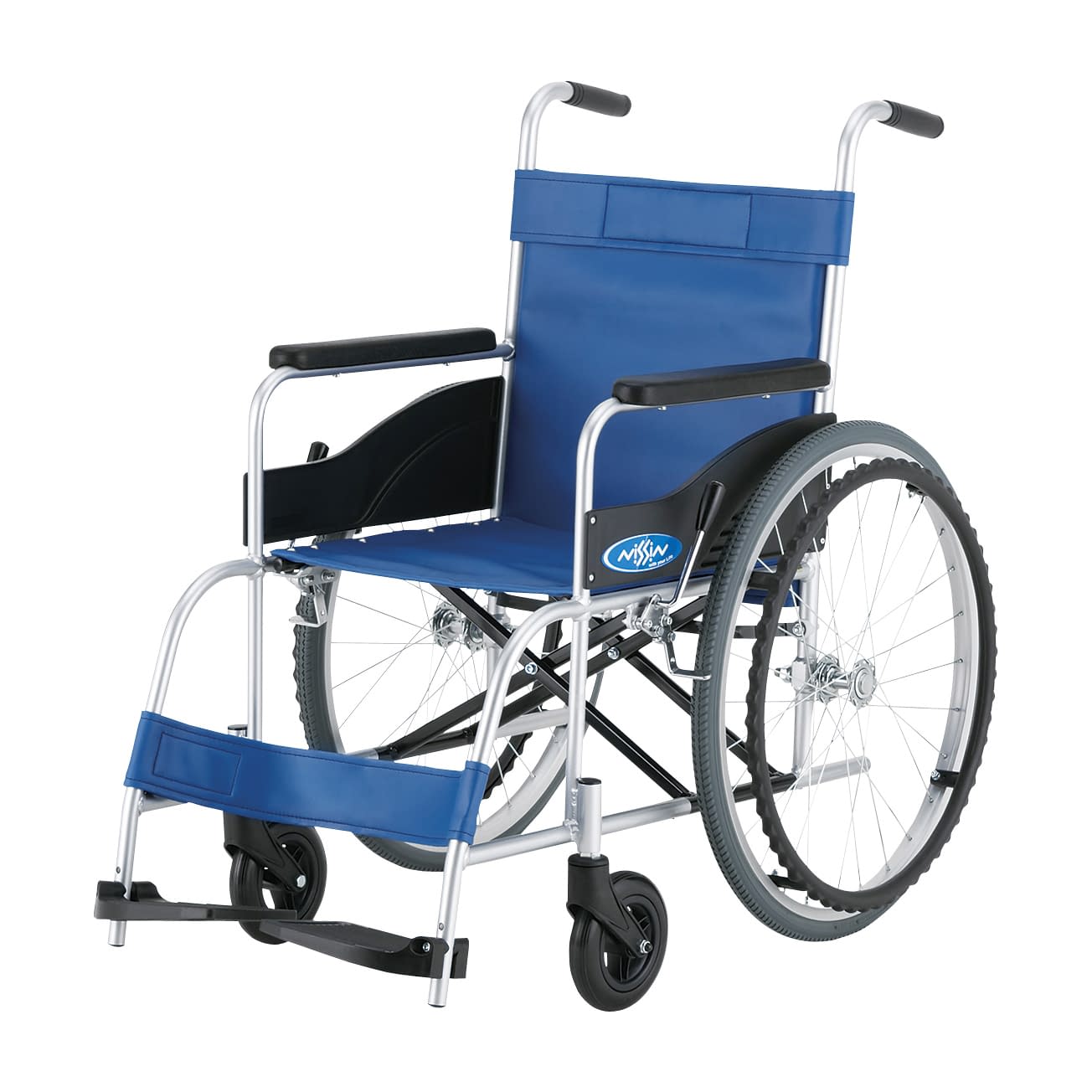 車いす(自走・アルミ)背固定 背固定 24-4870-00 日進医療器 NEO-0レザー(400MM)