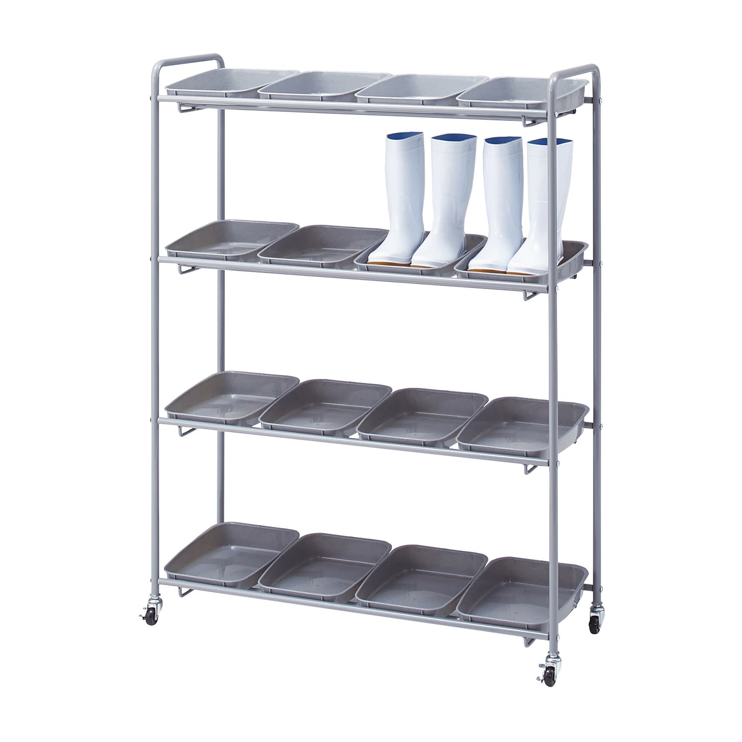 シューズラック(長靴16足用) 長靴・16足用 24-5296-00 KAWAJUN BEA012