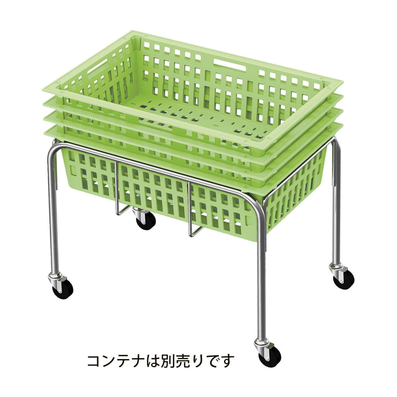 コンテナ用ドーリー(64コンテナ用) 64コンテナ用 24-5314-00 KAWAJUN MCR023CC