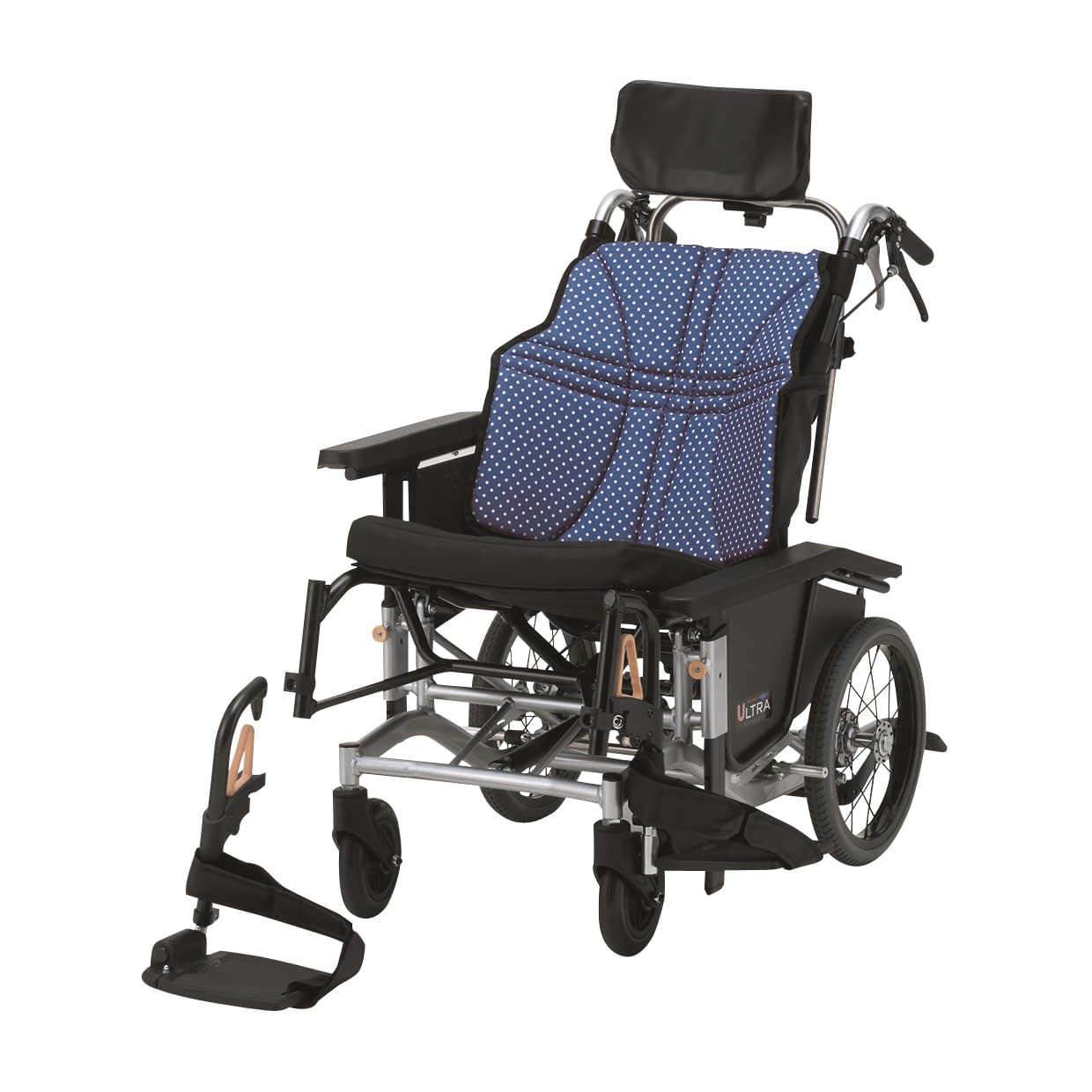 ティルト＆リクライニング車いす 24-4869-0002 インディゴ 日進医療器 NAH-UC･LO
