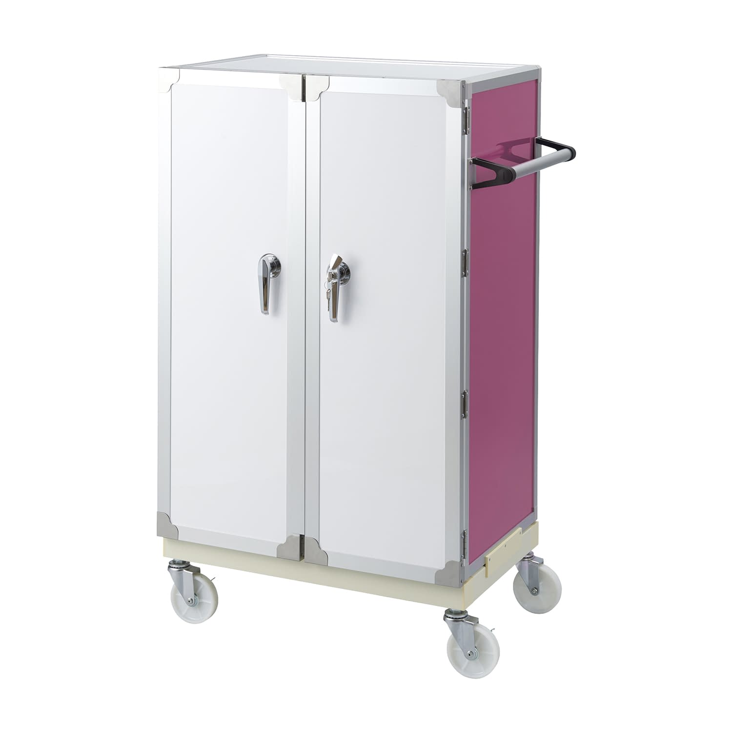 マツヨシエコノミー与薬カート20床用 20床用(2列×10段) 投薬カート 24-6000-0001 ピンク MATSUYOSHI MY-NEC20