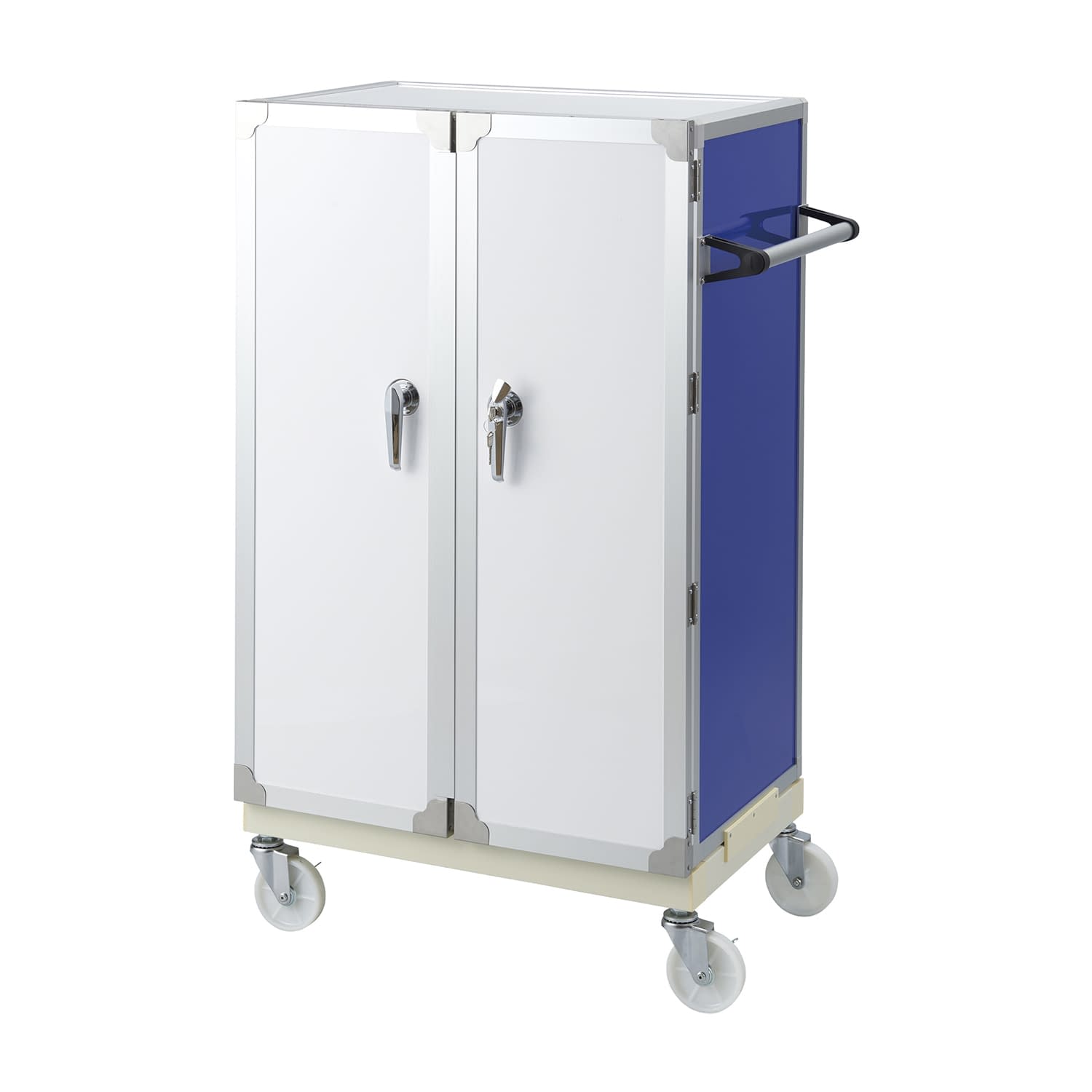 マツヨシエコノミー与薬カート20床用 20床用(2列×10段) 投薬カート 24-6000-0002 ブルー MATSUYOSHI MY-NEC20