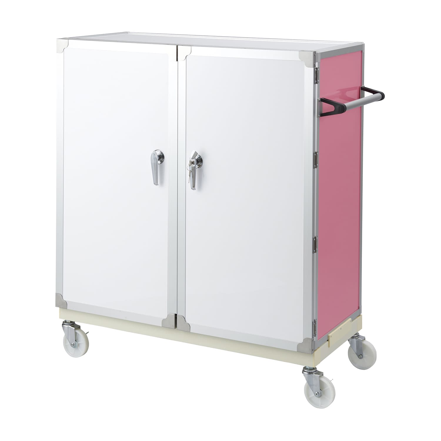 マツヨシエコノミー与薬カート30床用 30床用(3列×10段) 投薬カート 24-6000-0101 ピンク MATSUYOSHI MY-NEC30