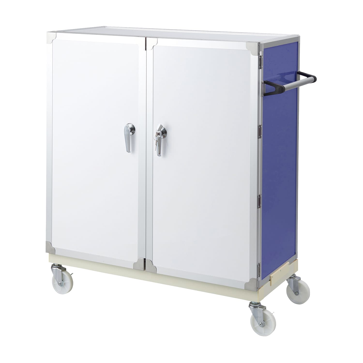 マツヨシエコノミー与薬カート30床用 30床用(3列×10段) 投薬カート 24-6000-0102 ブルー MATSUYOSHI MY-NEC30