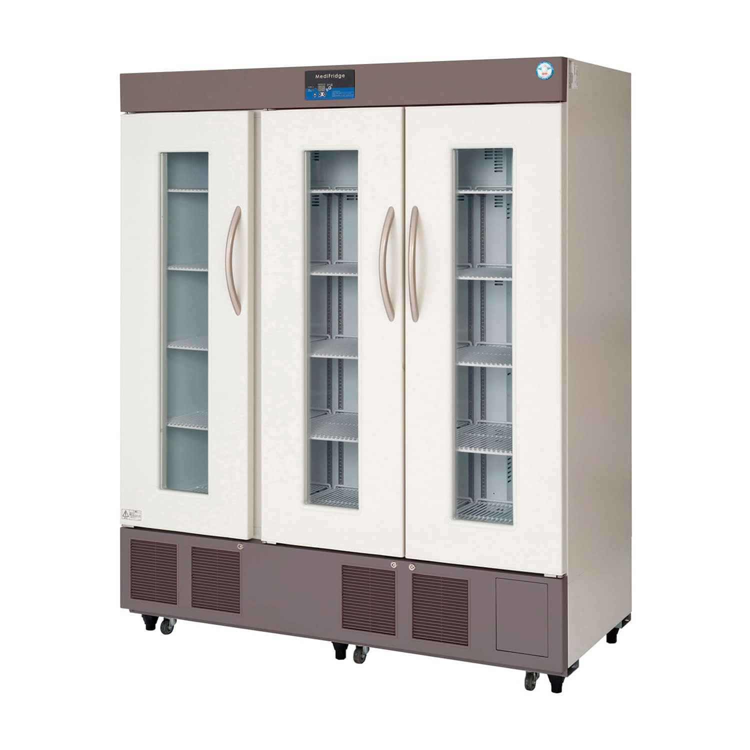 薬用保冷庫 23-7790-0302 ブラウン(上部・下部パネル) フクシマガリレイ FMS-1004G(1020L)