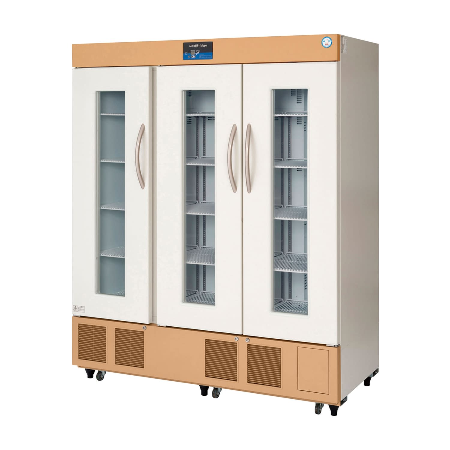 薬用保冷庫 23-7790-0304 オレンジ(上部・下部パネル) フクシマガリレイ FMS-1004G(1020L)