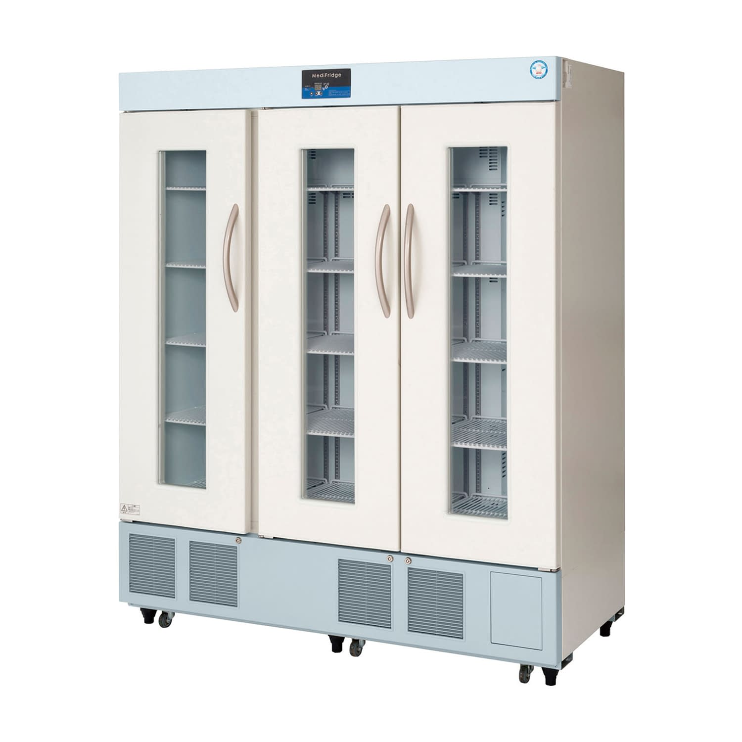 薬用保冷庫 23-7790-0307 スカイブルー(上部・下部パネル フクシマガリレイ FMS-1004G(1020L)