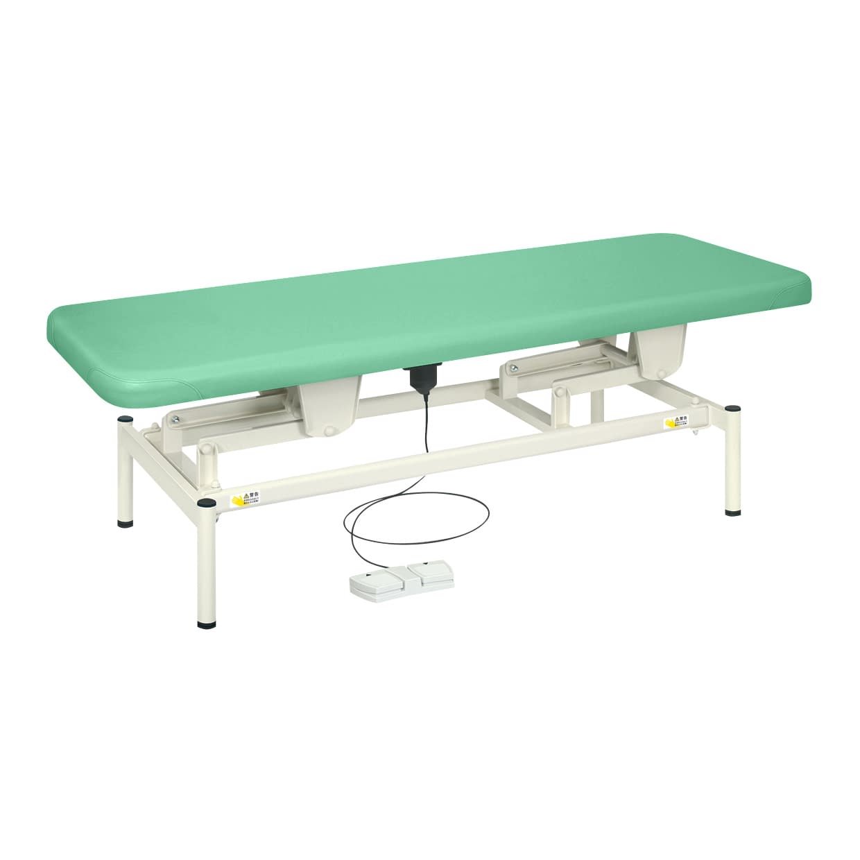 電動診察台 24-6373-0105 ビニルレザーライトグリーン 高田ベッド製作所 TB-1344(70X180X45-81