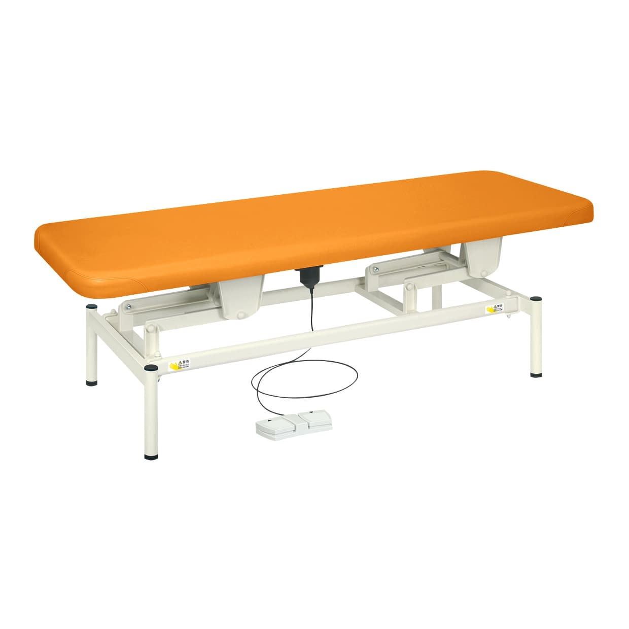 電動診察台 24-6373-0210 ビニルレザーオレンジ 高田ベッド製作所 TB-1344(65X180X45-81
