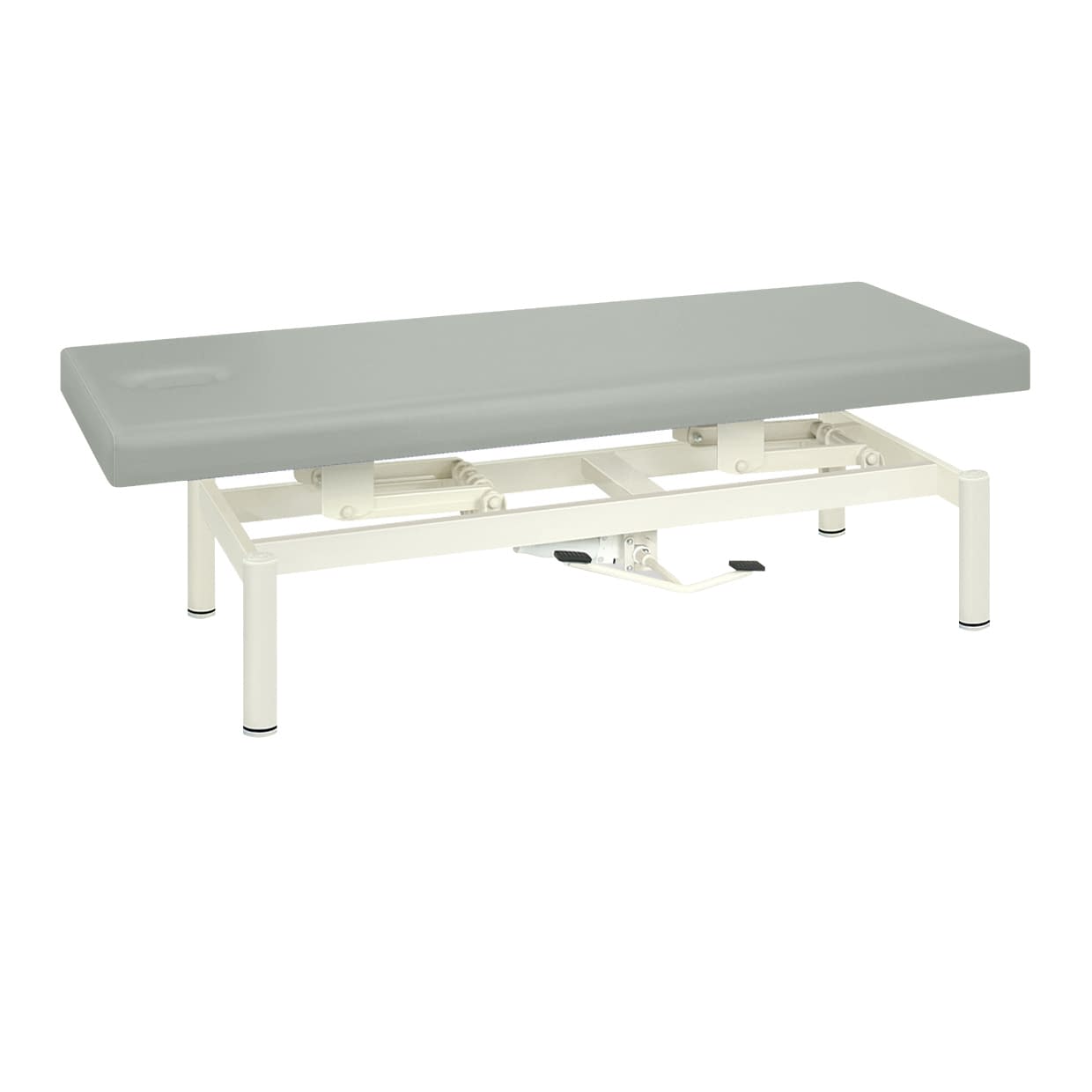 油圧式ハイロー診察台 24-6374-0009 ビニルレザーグレー 高田ベッド製作所 TB-1334(65X180X45-83