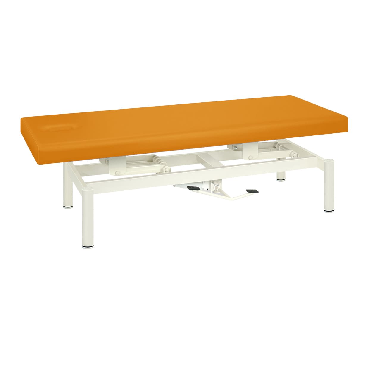 油圧式ハイロー診察台 24-6374-0010 ビニルレザーオレンジ 高田ベッド製作所 TB-1334(65X180X45-83