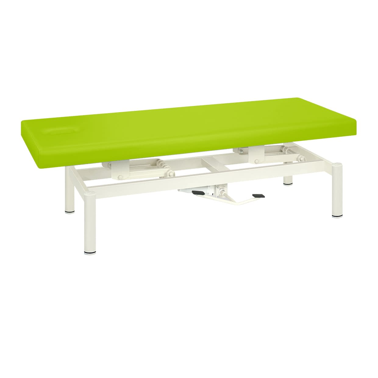油圧式ハイロー診察台 24-6374-0011 ビニルレザー抹茶 高田ベッド製作所 TB-1334(65X180X45-83