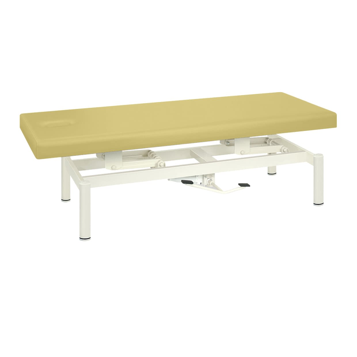 油圧式ハイロー診察台 24-6374-0102 ビニルレザーアイボリー 高田ベッド製作所 TB-1334(70X190X45-83