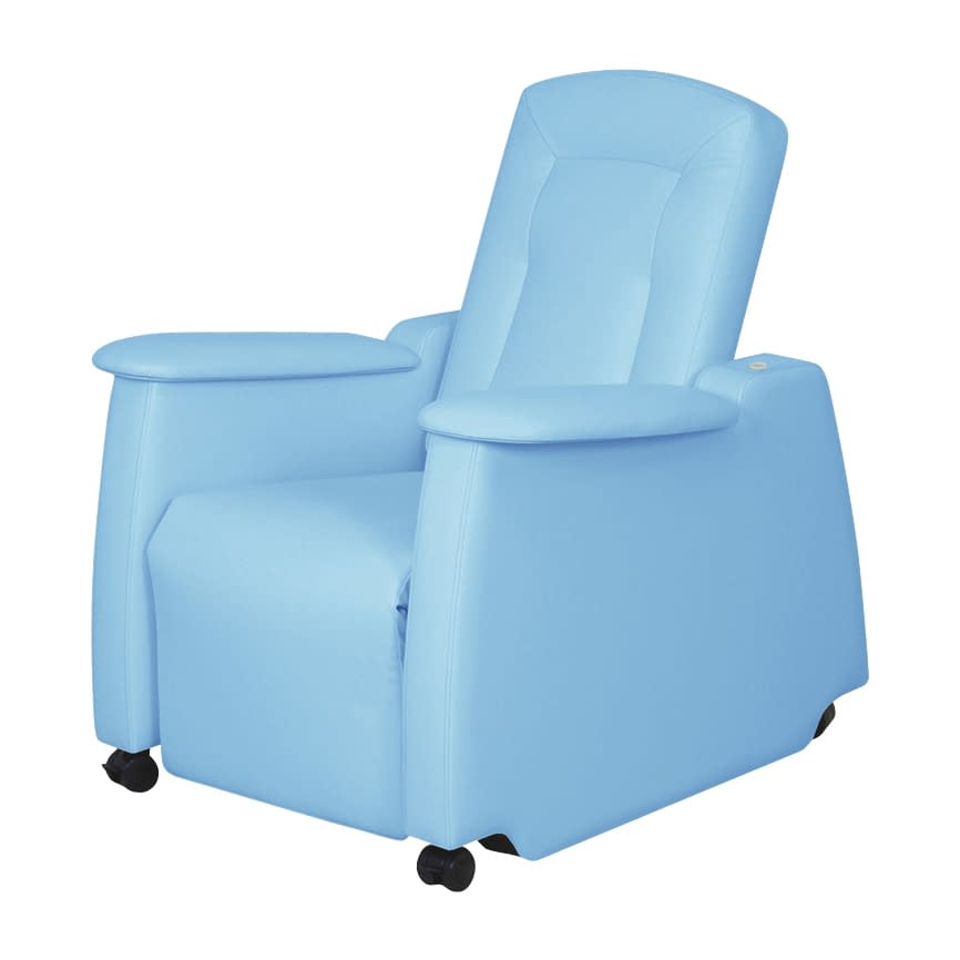 電動リカバリーチェア 24-6391-0012 ビニルレザースカイブルー 高田ベッド製作所 TB-1362