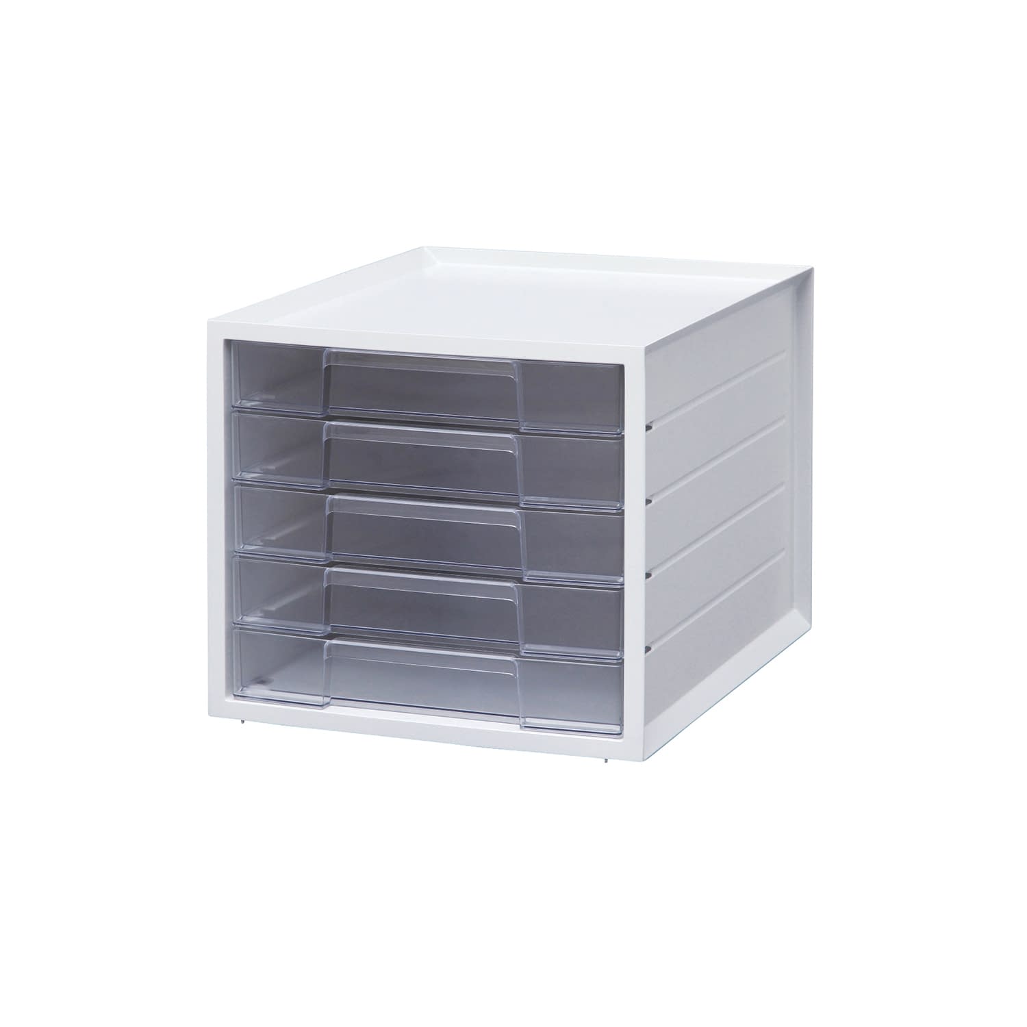 レターケースA4(浅型5段) A4・浅型5段 24-6462-03 アイリスオーヤマ LCJ-5M(ホワイト)