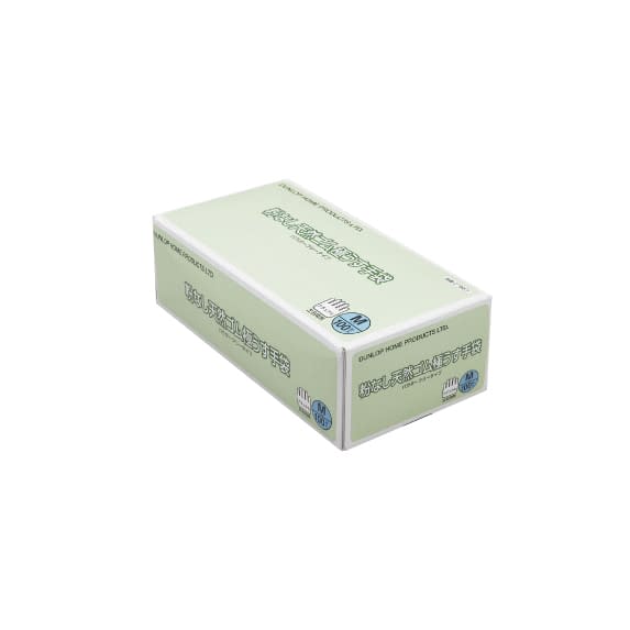 粉なし天然ゴム極うす手袋 24-6846-02 ダンロップホームプロダクツ 07557(M)100マイイリ