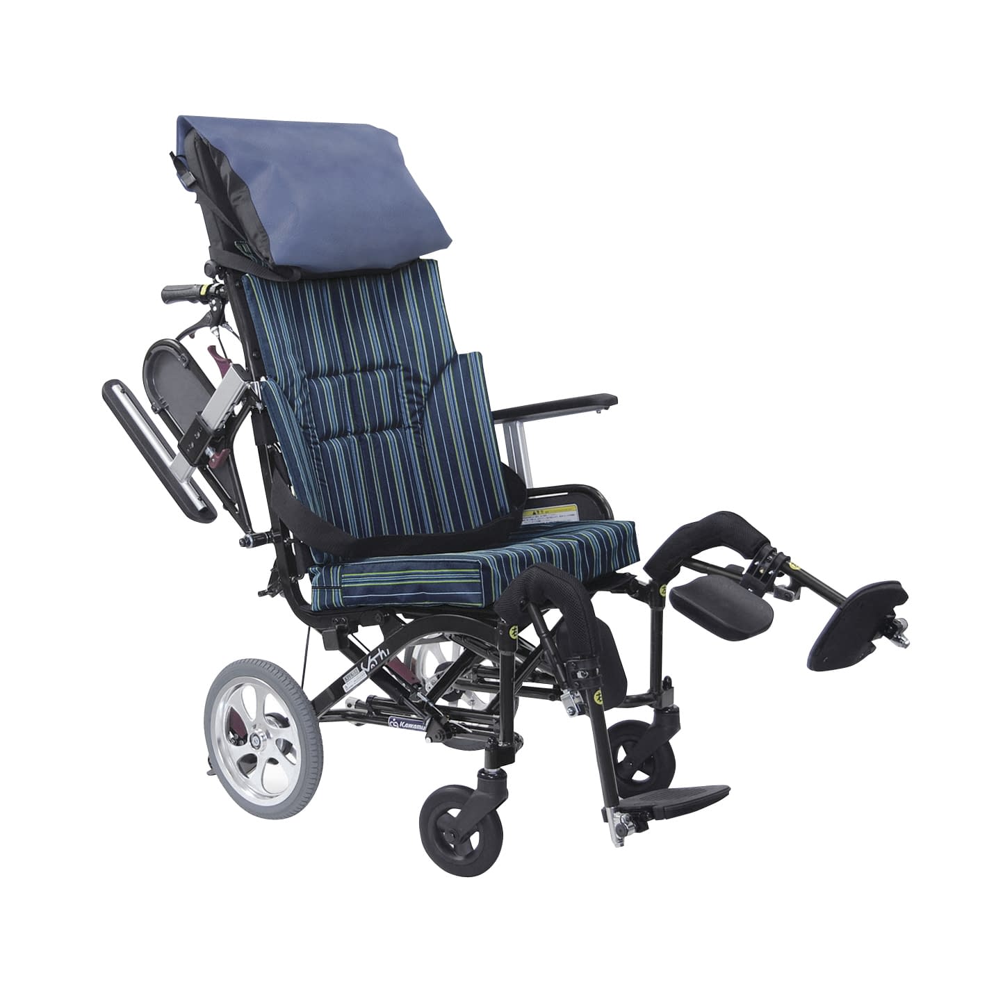 ティルトリクライニング車いすくるーん 24-6616-00 カワムラサイクル KPFK-12(ピーコックブルー)