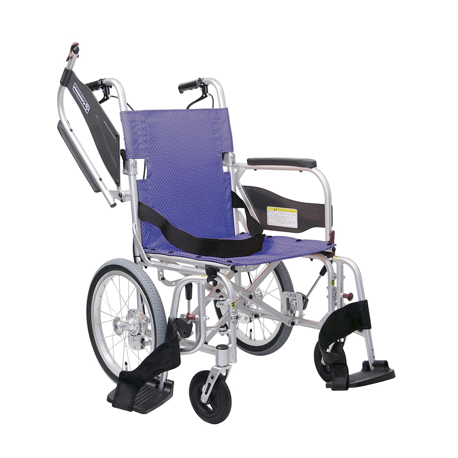 超軽量車いす(介助用)ふわりす＋ 介助用・背折れ 24-6617-0102 すみれパープルNo．97 カワムラサイクル KFP16-40SB