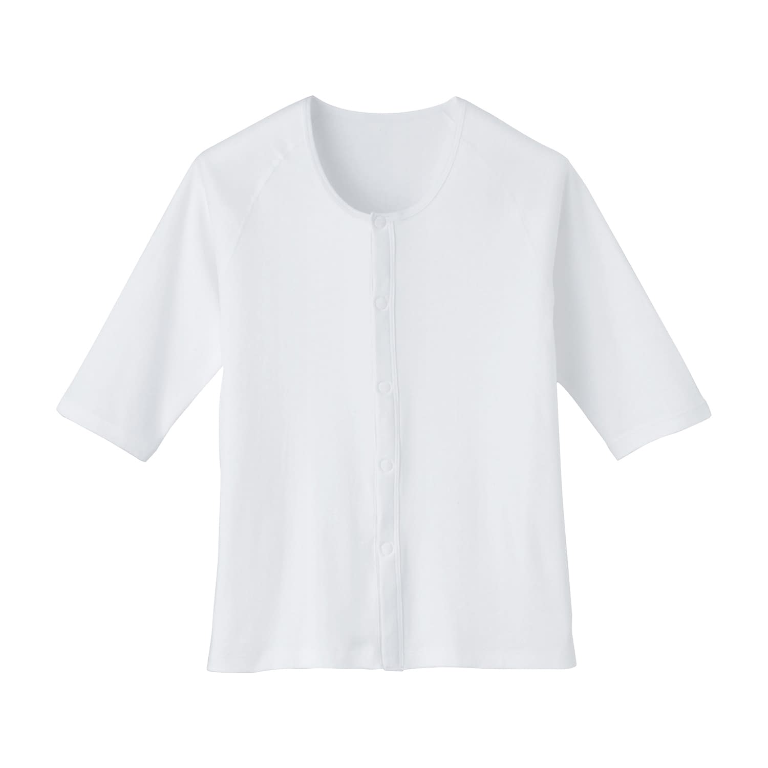 ワンタッチ肌着(マジック式)七分袖 マジックテープ式・七分袖 24-6938-06 日本エンゼル 7005-B(M)