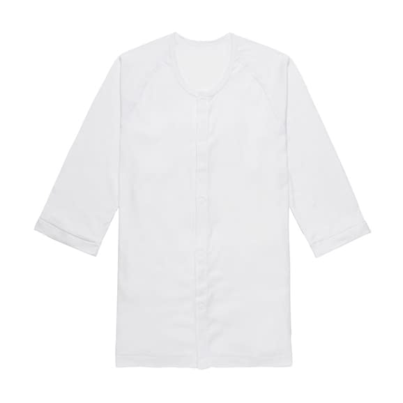 らくらく前開きワンタッチ肌着(紳士用 24-6676-01 日本エンゼル 7505-1(L)7ブソデ