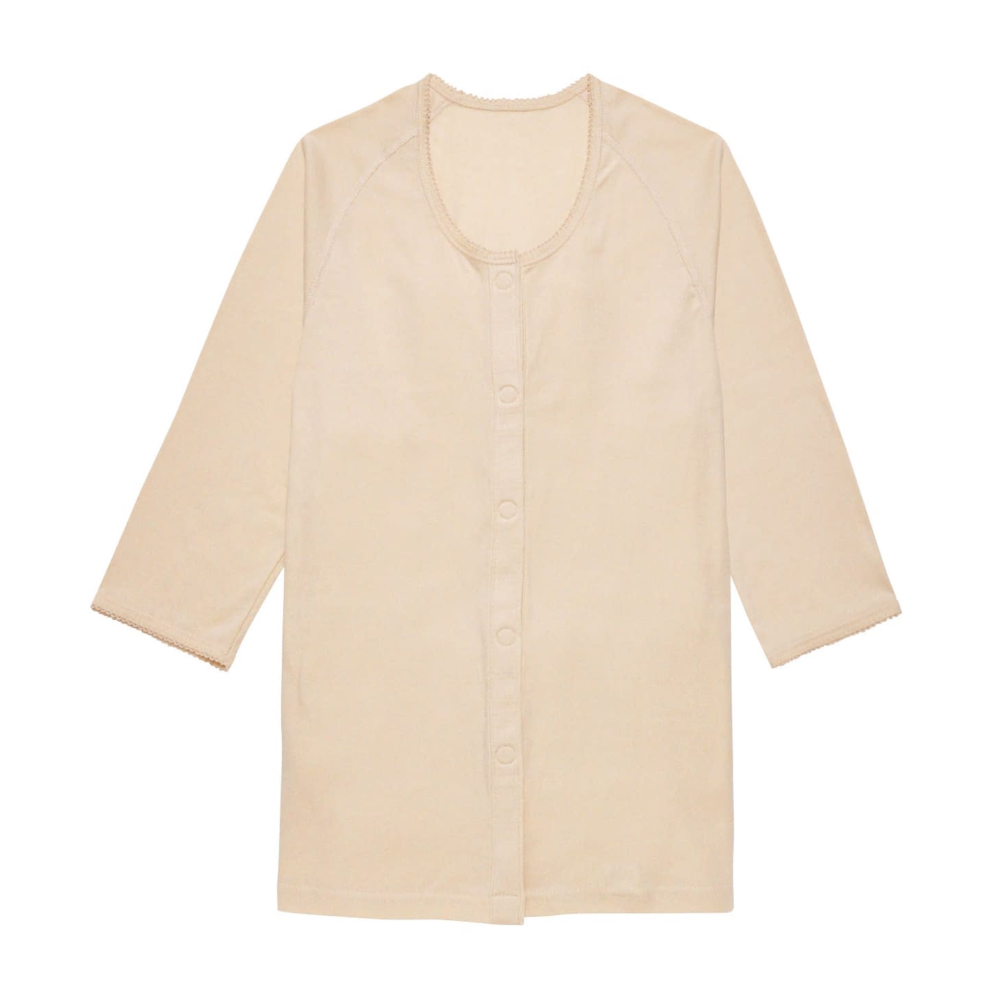 らくらく前開きワンタッチ肌着(婦人用 24-6678-02 日本エンゼル 7505-2(LL)7ブソデ