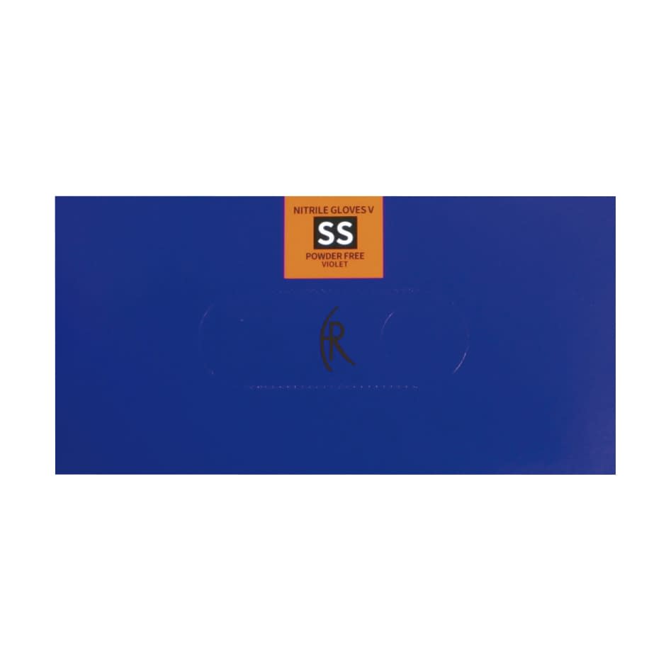 ニトリルグローブV(バイオレットブル 24-6733-00 ファーストレイト FR-5000(SS)100マイイリ