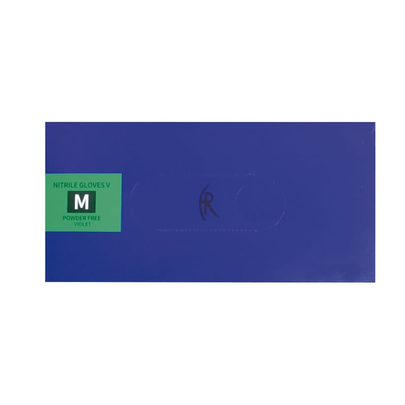 ニトリルグローブV(バイオレットブル 24-6733-02 ファーストレイト FR-5002(M)100マイイリ