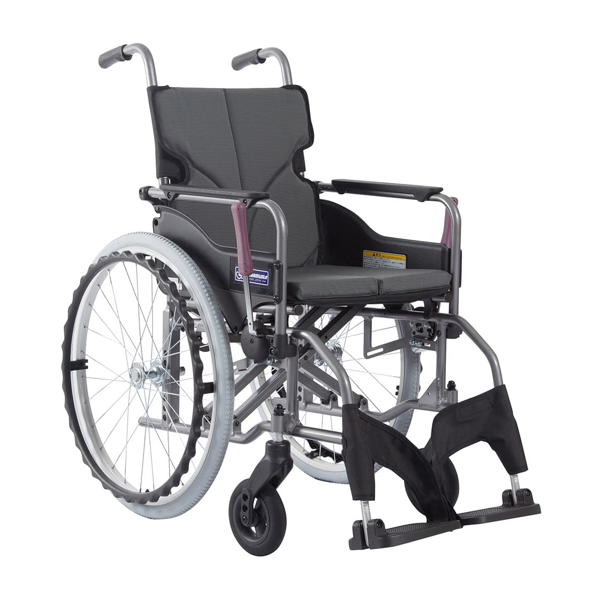 車いす モダン Aスタイル 背固定 24-7619-0201 チャコールグレーNo.82 カワムラサイクル KMD-A22-40S-H